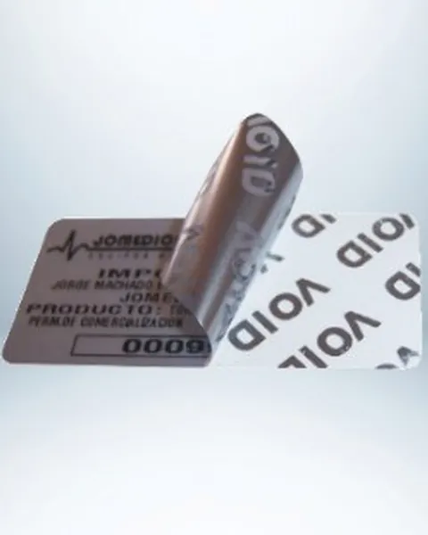 Etiquetas adhesivas para seguridad